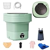 AFGSsm 12L Lavadora portatil, Lavadora carga superior para camping apartamentos caravana para calcetines ropa interior -Verde