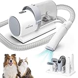 Nobleza Vacuum Cleaner Maquina Cortar Pelo Perros con Aspiradora, Aspirador pelos Mascotas con 7 Herramientas de Cuidado, Aspiradora pelos Perros y Gatos con depósito de 2.5 litros