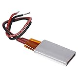 Jadeshay PTC Elemento de Calefacción,12V Placa Calefactora AC/DC Universal Placa de Calentamiento Termostático Shell de Aluminio Cerámico Placa de Calefacción Constante de Temperatura 220℃ 5W-28W