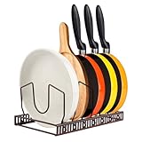 Organizador de Sartenes, Soporte Sartenes de Cocina, Separador de Sartenes con 7 Compartimentos, Estante de Sartenes y Tapaderas, para Almacenar Tapas de Ollas, Platos