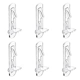 INCREWAY Paquete de 30 clavijas de soporte de estante, de plástico transparente, clips de soporte de autobloqueo para apoyar muebles, cocina, estantería, armario, se adapta a estantes de 16 mm