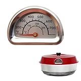 Termómetro para Horno Compatible with Omnia Termometro Horno de Acero Inoxidable Termometro Barbacoa con 7 cm Sonda de Alambre para Barbacoas Ahumadores Parrillas Cacerolas Mide de 0 °C a 400 °C