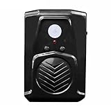 PIR - Reproductor de audio grabable activado por infrarrojos, descarga archivos MP3 libremente para tienda, tienda, fábrica, supermercado, entrada, saludo, alarma, música o efectos de sonido (negro)