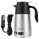 Hervidor Eléctrico de 1200ML, Hervidor de Calefacción Eléctrica de Camión de 24 V 200W, Acero Inoxidable Hervidor Eléctrico en el Automóvil, para el Familia, la Oficina, el Agua, Té, Café, Leche