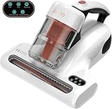 JIGOO J200 J200-Aspirador antiácaros, 500 W, 0.3 Liters, 70 Decibeles, Blanco