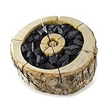 X4-LIFE Barbacoa ecológica XL, incluye carbón vegetal y encendedor, parrilla desechable de madera, respetuosa con el medio ambiente, con certificación FSC, 24-28 cm