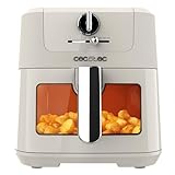 Cecotec Freidora de Aire sin Aceite de 5 L con Ventana Air Fryer Cecofry Antique 5000 Window. 1500 W, Digital, Área de Cocinado de 5 L y Tecnología PerfectCook, Diseño Retro en Beige