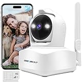 GENBOLT 3G/4G LTE Camara de Vigilancia Interior con Tarjeta SIM, 2.5K Foco de Videovigilancia Sin Internet, CCTV Cámaras Celulares con Detección Humanoide, Pan Tilt Auto Tracking Color Night View