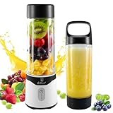 COKUNST Batidora Portátil para Smoothies y Batidos, 530ml Licuadora Portátil con 6 Cuchillas, Recargable Tipo-C, Batidora para Smoothies, Mini Licuadora Portatil con Tapa la Cocina de Viaje