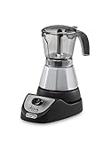 De'Longhi Alicia EMKM 4 - Cafetera independiente, semi-automática, 450 W, 2-4 tazas, metal, 1,4 l, negro/plata/transparente