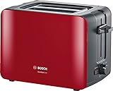 Bosch TAT6A114 - Tostador, Rojo, ( 915-1090 W, 220-240 V, 50 - 60 Hz )