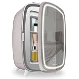 Cecotec Nevera Pequeña de Cosméticos 6L Bamba CoolingBeauty 6000 Mirror Rose. Mini Frigorífico con Puerta con Espejo Exterior, Lud LED con 3 Intensidades, Enfriamiento de hasta 10ºC