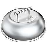onlyfire Campana para Hamburguesas, Cúpula de Fusión de Queso, Tapa para Cocinar Hamburguesas de Acero Inoxidable, Campana para Derretir con Mango