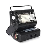 Yinleader Calefactor de gas de cerámica, para exteriores, camping, camping, quemador de cerámica, 1,3 kW, color negro