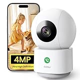 AOSU 4MP 2.5K Cámara Vigilancia WiFi Interior, Camara Vigilancia 5G/2.4 GHz WiFi, Detección Humana AI, Llamada de un Toque, Audio Bidireccional, para Bebé/Domicilio/Mascotas, Compatible con Alexa