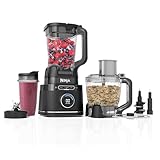 Ninja Detect Power Pro Batidora y Procesador de alimentos 3 en 1 (1200W), vaso de 680 ml y cuchilla para masa, ideal para mezclar, picar y batir, negro, TB401EU
