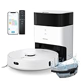 AIRROBO GT21 Robot Aspirador y Fregasuelos con Mopa: Robot-Aspirador Navegación láser | 3.5L Base de Autovaciado | Inteligencia Artificial | Evita Objetos | 180 min Autonomía | Control App/WiFi