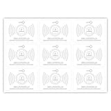 hin364 - Juego de 9 adhesivos para sistema de alarma (5 x 3,5 cm, con sistema de alarma para ventana, puerta, transparente)
