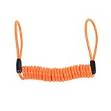 Cable de recordatorio, cable de bloqueo de disco de alarma, cable de bobina de recordatorio de resorte de seguridad antirrobo reemplazo para motocicleta, icleta, alarma(Naranja)