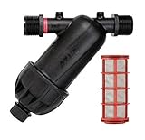 PLANTAWA Filtro de Malla 3/4' para Tubería 25mm | Incluye Tapón de Vaciado| Filtro de Riego por Goteo con Capacidad Filtrado 120 Mesh | Filtro Azud Modular 100 Sistema de Filtración para Agricultura