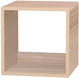 Iris Ohyama, Amario de madera / ahorro de espacio / estante de madera / unidad de almacenamiento / casillero, Facilidad de montaje, simple y diseño, Oficina, Casa - QR Box - QR-34 - Marrón (claro)