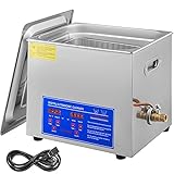 Chaneau Limpiador Ultrasónico 10L, 240W Limpiador Ultrasonidos Profesional de Acero Inoxidable, Máquina de Ultrasonido con Temporizador Digital, Temperatura Ajustable, para Joyas, Relojes