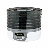 H.Koenig DSY700 Deshidratador de Alimentos, 250 W, 5 Bandejas Extraíbles, Termostato Ajustable, Temporizador hasta 48 Horas, Blanco, Plástico