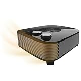 Cecotec Calefactor Eléctrico ReadyWarm 2050 Max Horizon Black, Termoventilador 2000 W y 3 modos de funcionamiento, Sistema de seguridad contra sobrecalentamientos, 20 m2