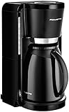 Rowenta Adagio CT3808 Cafetera De Goteo Con Jarra Térmica, 850 W, 1.25 Litros, Acero Inoxidable, Negro