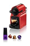 Krups Nespresso Rojo Inissia, Máquina de café, Máquina de café espresso en cápsulas, Compacto automático, Presión 19 bar YY1531FD
