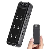 Lgjxzc 1080P Mini Video Cámara con Clip Trasero, 128GB Cámara de Cuerpo con 5HR Batería &180° Lente Giratoria, Visión Nocturna Cámara de Cuerpo con Grabación de Video y Audio