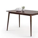 ZINUS Jen Mesa de comedor de madera de 120 cm | Mesa de cocina de madera maciza | Montaje sencillo, espresso