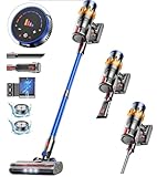 MIBODE Aspiradora sin Cable, 45kPa/550W/70Mins Escoba Aspiradora sin Cable con Pantalla Táctil, Aspiradora con Modo Automático y Cepillo Antienredos para Suelo/Alfombra/Pelos de Animales