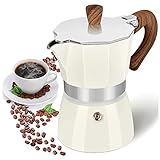 Stovetop Espresso Maker, 3 tazas de espresso Moka Pot - 5 oz manual de percolador de café cubano Máquina premium de aluminio Moka italiano Espresso Greca cafetera Percolador