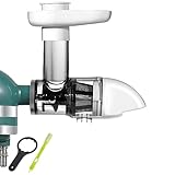Accesorio exprimidor para KitchenAid artisan - Accesorio licuadora para verduras y frutas para todos los modelos de Kitchen Aid artisan - Sólo accesorios juicer, artisan no incluida - Blanco