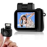 SENECESLI Mini Cámara Llavero, Cámara Digital CDD del Tamaño de un Pulgar Pequeño 1080P HD 2MP para Estudiantes y Niños, Grabadora de Vídeo Micro CMOS con Pantalla a (Sin Memoria)