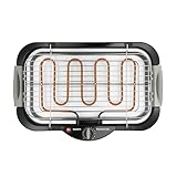 Taurus - Barbacoa Eléctrica Maxim's 2400W | Superficie 41x24 cm | Termostato Regulable | Bandeja de Agua Anti-Humo | Uso Interior y Exterior | Distribución Uniforme del Calor