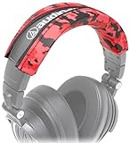 WC BandZ ATH - Funda de Diadema Mejorada para Audio Technica ATH M50X / M50XBT / M50 / M40X / M40 / M40FS / M30X / M30 / M20X / MSR7 de Wicked Cushions | Red Camo