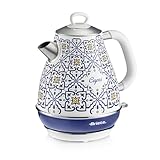 Ariete 2869 - Hervidor de agua Capri, hervidor eléctrico, 1,7 l, infusiones, té, infusiones, base inalámbrica, apagado automático