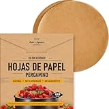 [220 Forros] Papel de Horno Pergamino de 22 cm | Hojas Precortadas con Revestimiento de Silicona y Sin Blanquear - Papel Air Fryer - No Se Enrollan ni Queman - No Tóxicos de Baker's Signature