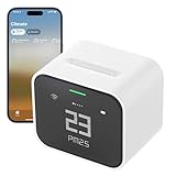 Qingping Air Monitor Lite, sensor de calidad del aire interior Wi-Fi compatible con Apple HomeKit detecta CO2, PM2.5, PM10, temperatura y humedad