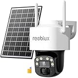 Reobiux 4G LTE Cámara Vigilancia Exterior con Tarjeta SIM, 2K 3MP Cámara de Seguridad Inalámbrica con Energía Solar, PTZ Cámara IP con PIR Detección Humana, Visión Nocturna, Audio Bidireccional, IP65