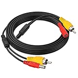 Juego de cables para coche con conector RCA / Cable de alimentación DC opcional 2 en 1 para copia de seguridad del monitor de visión de la cámara trasera CCTV LED