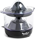 Moulinex Exprimidor Compacto de 25 W con Jarra Transparente Desmontable de 0,45 L, Cono de Doble Sentido, Apto para lavavajillas, De pástico, PC120870