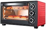 CAZARU Mini Horno y Parrilla, Horno eléctrico de 23 L, 1300 W, Temperatura Ajustable de 70 a 250 ℃ y Temporizador de 60 Minutos, Horno Tostador de encimera de convección