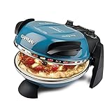 G3 Ferrari G10006 - Piedra refractaria única, Pizza Express Delizia, Horno Pizza, 1200W, 400°C, Azul
