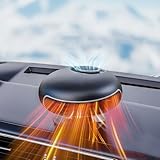 OBEST Calefactor de coche de 12 V, portátil, para parabrisas, descongelador, purificador de aire y ventilador de refrigeración, calefacción con encendedor de cigarrillos, se instala en el