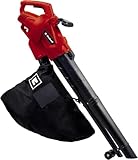 Einhell Aspirador eléctrico de hojas GC-EL 3024 E (aspiración/soplado, tubo de aspiración Ø 75 mm, capacidad 650 m³/h, función de trituración, relación 10:1, soplado 240 km/h, bolsa colectora de 40 l)