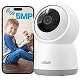 ieGeek 5MP Camara Vigilancia WiFi Interior 2.4/5GHz 360° PTZ, Camaras Vigilancia Domicilio WiFi para Bebes con Detección Personas/Mascotas, Seguimiento Automático, Voz Bidireccional, Modo Privacidad