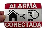 LEIASA | Cartel Área Videovigilada - 9x14 cm - Aluminio - Grosor 0,8 mm - Cartel Videovigilancia - Impresión UV - Resistente Exterior - Señal Alarma Disuasorio de Aluminio (Señal Alarma Pequeña)